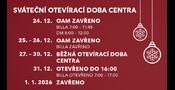 Otevírací doba v průběhu vánočních svátků