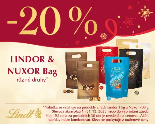 DODATEČNÁ sleva 20 % na Lindor & Nuxor Bag