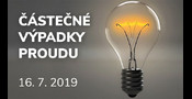 Očekávané výpadky elektřiny