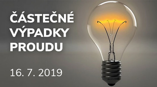 Očekávané výpadky elektřiny