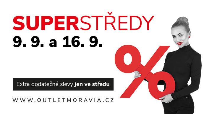 POSLEDNÍ ZÁŘIJOVÉ SUPERSTŘEDY V OUTLET ARENA MORAVIA JSOU TADY 