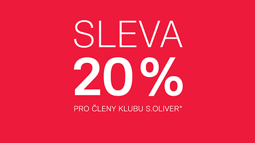 EXTRA sleva 20 % na vše pro členy klubu s.Oliver