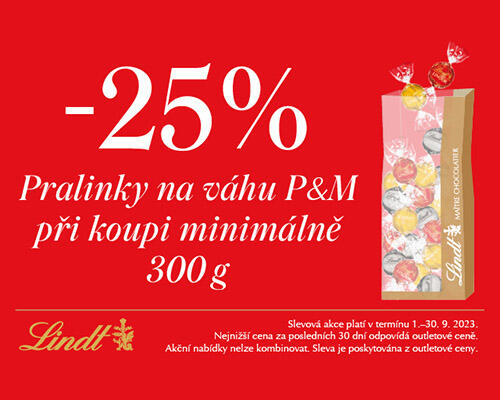 EXTRA sleva 25 % na pralinky na váhu