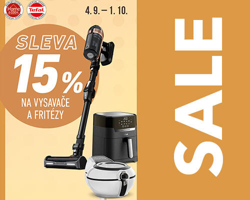 EXTRA sleva 15 % na vysavače a fritézy