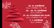 Otevírací doba v průběhu vánočních svátků