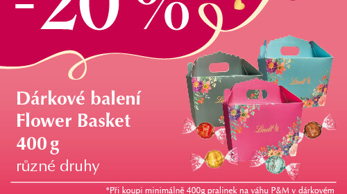 EXTRA sleva 20 % na dárkové balení Flower Basket 400g