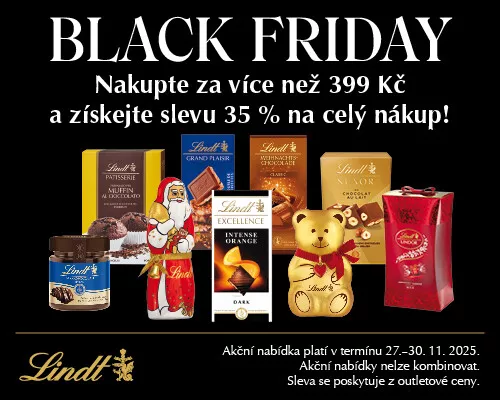 EXTRA akce BLACK FRIDAY - Nakupte za více než 399 Kč a získejte slevu 35 % na celý nákup