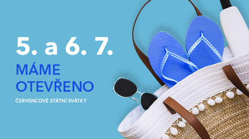 5. a 6. července máme otevřeno