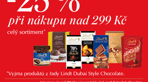 EXTRA sleva 25 % při nákupu nad 299 Kč