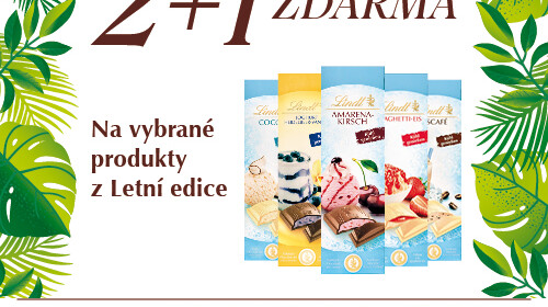 EXTRA akce 2+1 zdarma na vybrané produkty z Letní edice