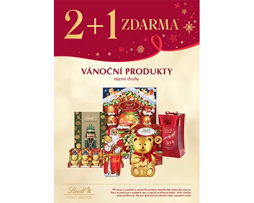 EXTRA akce 2+1 zdarma na vánoční produkty