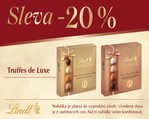 Sleva 20% na Lindt produkty z řady Truffes de Luxe