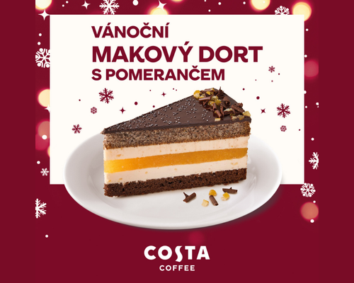 Vánoční makový dort s pomerančem