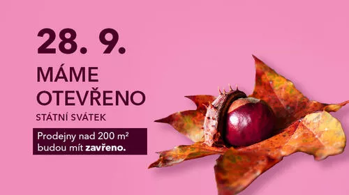 Státní svátek 28. září – máme otevřeno