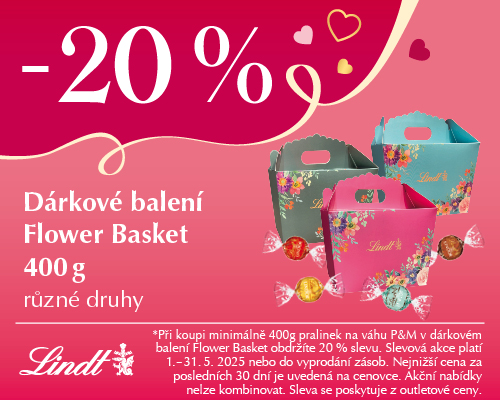 Lindt Mday Flowers packs 20 banner 500x400px CZ outlet