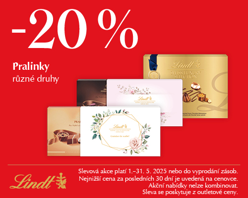 Lindt Pralinessleeves 20 banner 500x400px CZ outlet