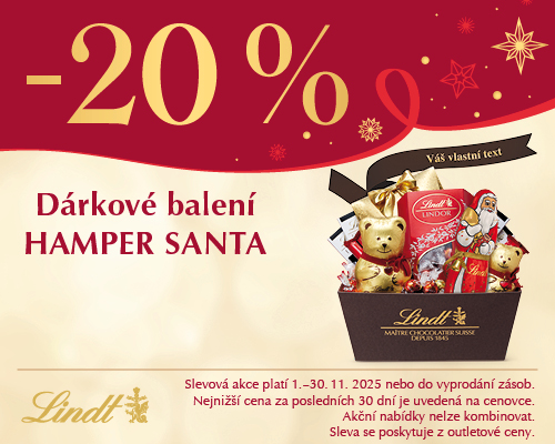 Lindt Xmas Hamper Santa 20 banner 500x400px CZ outlet